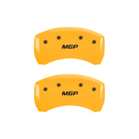 MGP 4 Caliper Covers Engraved Front & Rear MGP Black finish silver ch - 22230SMGPBK