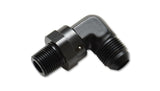 Vibrant -12AN to 3/4in NPT Male Swivel 90 Degree Adapter Fitting - 11362