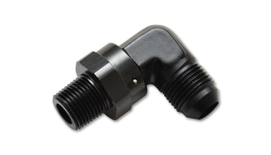 Vibrant -8AN to 1/2in NPT Male Swivel 90 Degree Adapter Fitting - 11358