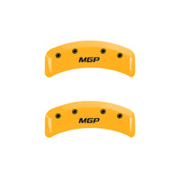 MGP 4 Caliper Covers Engraved Front Gen 4/Camaro Engraved Rear Gen 4/Z28 Black finish silver ch - 14026SZ84BK