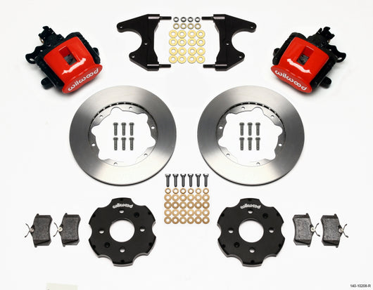 Wilwood Combination Parking Brake Rear Kit 11.00in Red Civic / Integra Drum 2.46 Hub Offset - 140-10208-R