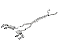 Borla 17-18 Chevrolet Camaro ZL1 6.2L V8 Atak Catback Exhaust w/ Dual Mode Valves CF Black Anod - 140727CFBA