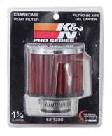 K&N 1.25in Flange ID x 3in OD x 2.5in H Rubber Base Crankcase Vent Filter - 62-1390