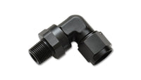 Vibrant -3AN to 1/8in NPT Female Swivel 90 Degree Adapter Fitting - 11380