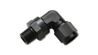 Vibrant -6AN to 1/4in NPT Female Swivel 90 Degree Adapter Fitting - 11384
