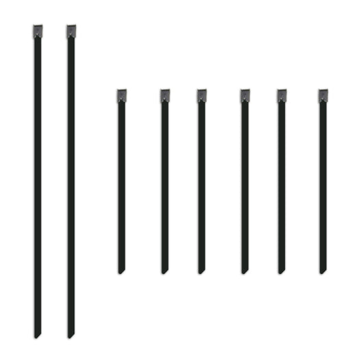 Mishimoto Set of Six 6in & Two 14in Stainless Steel Locking Ties - MMTW-TIES