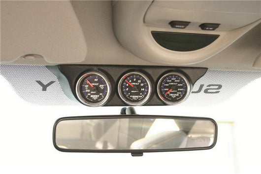 Autometer 99-07 Ford Super Duty / 03-07 Dodge Ram Black Triple Overhead Console Pod - 18017