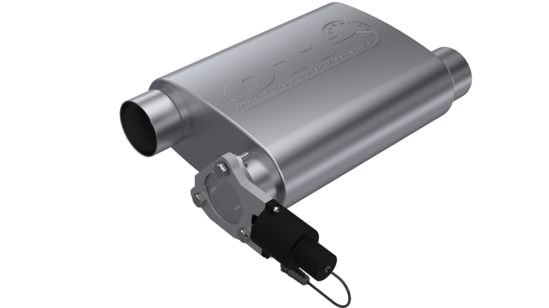 QTP 3in Weld-On 304SS Reverse Screamer Muffler w/Bolt-On QTEC Electric Cutout - 13301C