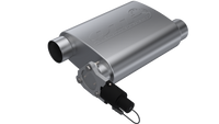 QTP 3in Weld-On 304SS Reverse Screamer Muffler w/Bolt-On QTEC Electric Cutout - 13301C