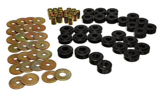 Energy Suspension Rr Spring Frame Shackle Kit - Black - 4.2127G