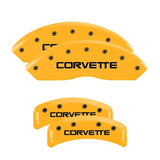 MGP 4 Caliper Covers Engraved Front & Rear MGP Black finish silver ch - 14011SMGPBK