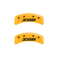 MGP 4 Caliper Covers Engraved Front Camaro Rear Z28 Yellow Finish Black Char 1997 Chevy Camaro - 14026SZ84YL