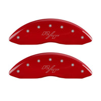 MGP 4 Caliper Covers Engraved Front & Rear Vintage Style/RT Red finish silver ch - 12181SRTRRD