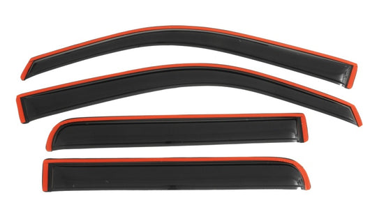 AVS 09-14 Ford F-150 Supercrew Ventvisor In-Channel Front & Rear Window Deflectors 4pc - Smoke - 194155