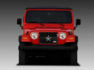 RBP RX-3 Series Studded Frame 1pc. Grille 97-06 Jeep Wrangler (All Models) - Black - RBP-951482