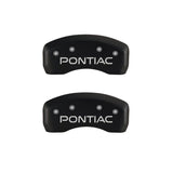 MGP 4 Caliper Covers Engraved Front & Rear Pontiac Red finish silver ch - 18026SPOPRD