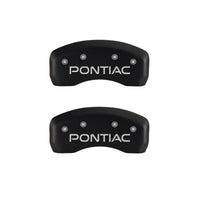 MGP 4 Caliper Covers Engraved Front & Rear Pontiac Red finish silver ch - 18026SPOPRD