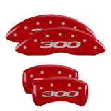MGP 4 Caliper Covers Engraved Front & Rear MGP Red finish silver ch - 32009SMGPRD