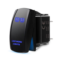 XTM Universal Rocker Switch – LED Work Lights – Blue LED