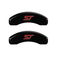 MGP 4 Caliper Covers Engraved Front & Rear No bolts/ST Black finish silver ch - 10119SST1BK