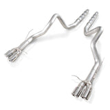 Stainless Works 2013-14 Ford Shelby GT500 3in Catback Retro Chambered Mufflers Resonator - M14GT