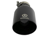 aFe MACH Force-Xp 409 SS Clamp-On Exhaust Tip 2.5in. Inlet / 4.5in. Outlet / 9in. L - Black - 49T25454-B09