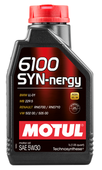 Motul 1L Technosynthese Engine Oil 6100 SYN-NERGY 5W30 - VW 502 00 505 00 - MB 229.5 12x1L - 107970