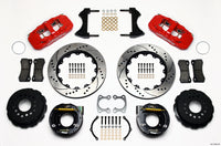 Wilwood AERO4 Rear P-Brake Kit 14.00in Drilled Red Small Ford 2.66in Offset - 140-10946-DR
