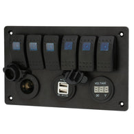 XTM Universal Rocker Switch Panel Kit 3 – 9 Piece – Blue LED