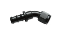 Vibrant -8AN Push-On 45 Deg Hose End Fitting - Aluminum - 22408