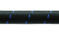 Vibrant -10 AN Two-Tone Black/Blue Nylon Braided Flex Hose (5 foot roll) - 11990B