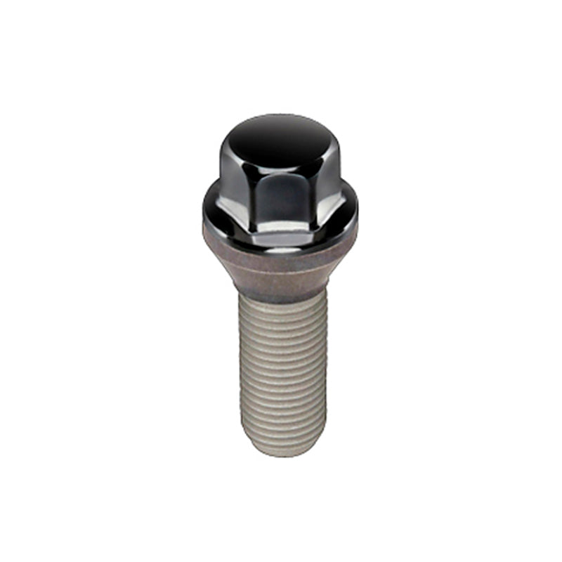 McGard Hex Lug Bolt (Cone Seat) M14X1.5 / 17mm Hex / 30.5mm Shank Length (Box of 50) - Black - 69705BK