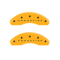 MGP 4 Caliper Covers Engraved F & R Crossfire Yellow Finish Black Char 2004 Chrysler Crossfire - 32011SCRFYL