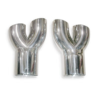Stainless Works 2010+ Camaro Y-Tips for factory ground effects - CA10QUADTIPS