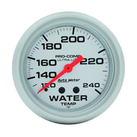 Autometer Ultra-Lite 66.7mm 120-240 Deg F Mechanical Water Temperature Gauge - White - 4432