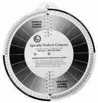 SPC Performance EZ Shim Dial Chart - 75910