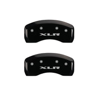 MGP 4 Caliper Covers Engraved Front Cursive/Cadillac Engraved Rear XLR Black finish silver ch - 35010SXLRBK