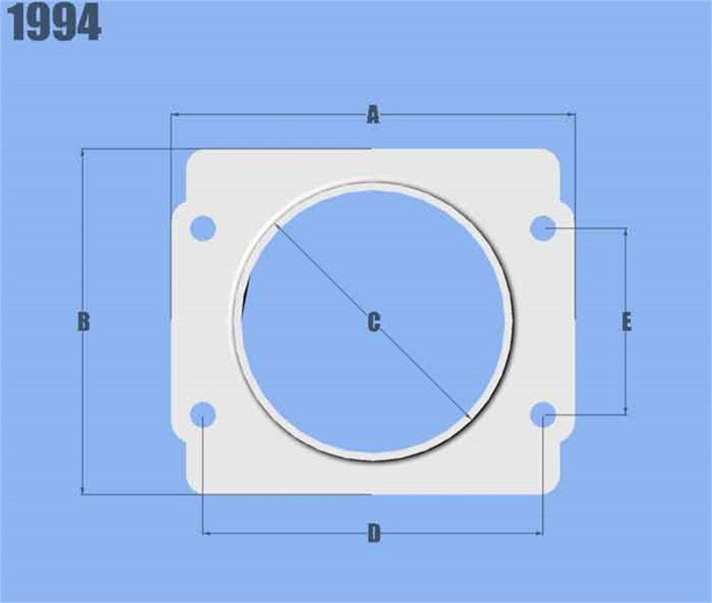 Vibrant MAF Sensor Adapter Plate for Subaru applications use w/ 3in Inlet I.D. filters only - 1994