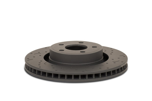 Hawk 15-16 Ford Mustang GT Talon Cross Drilled and Slotted Front Rotors (Pair) - HTC5384