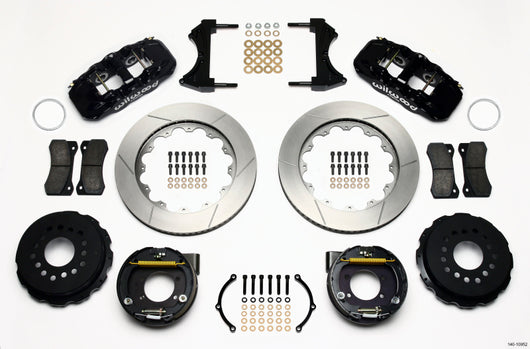 Wilwood AERO4 Rear P-Brake Kit 14.00in Ford 8.8 w/2.5in Offset-5 Lug - 140-10952