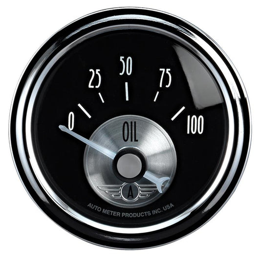 Autometer Prestige Series 52mm 0-100 PSI Short Sweep Electronic Oil Pressure Gauge - 2028