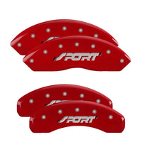 MGP 4 Caliper Covers Engraved Front & Rear Oval logo/Ford Red finish silver ch - 10119SFRDRD