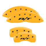 MGP 4 Caliper Covers Engraved Front & Rear RT Yellow finish black ch - 12192SRT1YL