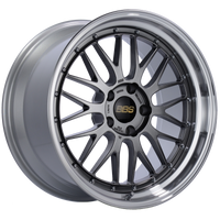 BBS LM 19x9.5 5x120 ET48 Diamond Black Center Diamond Cut Lip Wheel -82mm PFS/Clip Required - LM259DBPK