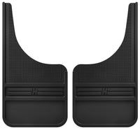 Husky Liners Universal 12in Wide Black Rubber Front Mud Flaps w/o Weight - 55000