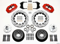 Wilwood Narrow Superlite 6R Front Hub Kit 14.00in Drill Red WWE ProSpindle - 140-9920-DR