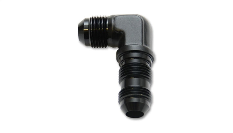 Vibrant -12AN Bulkhead Adapter 90 Degree Elbow Fitting - Anodized Black Only - 10613