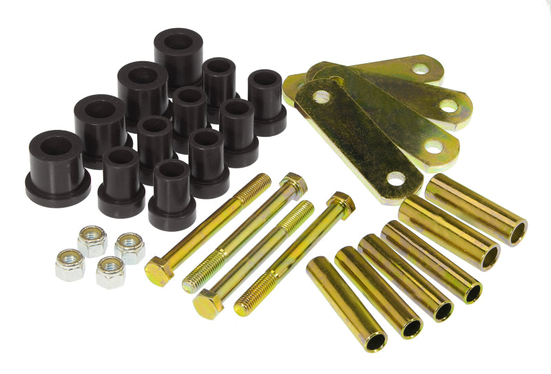 Prothane 60-74 Chrysler B & E Body HD Spring & Shackles Bushings - Black - 4-1011-BL