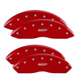 MGP 4 Caliper Covers Engraved Front & Rear MGP Red finish silver ch - 34006SMGPRD