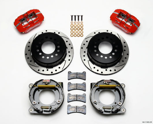 Wilwood Dynapro Low-Profile 11.00in P-Brake Kit Drill-Red Chevy C-10 2.42 Offset 5-lug - 140-11385-DR